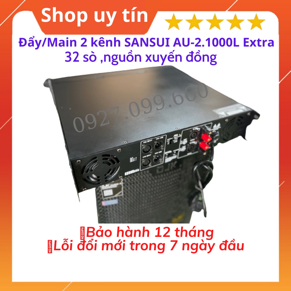 Cục đẩy 2 kênh Sansui AU-2.1000L Extral 32 sò cao cấp 2x800w/Kênh - 32 sò dùng cho gia đình, Nhập Khẩu nguyên chiếc