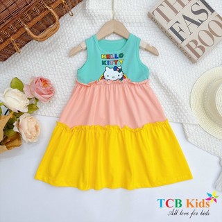 Đầm thun HELLO KITTY cho bé gái.