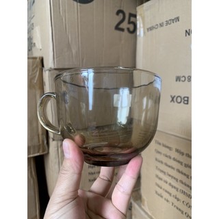Combo 2 Cốc thuỷ tinh màu hổ phách
