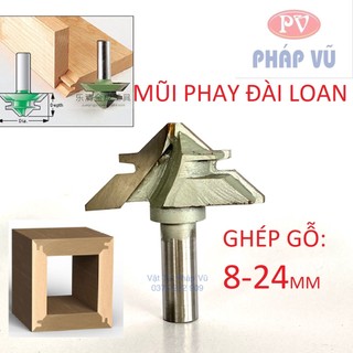 Mũi phay gỗ ghép ván, Mũi soi ghép góc vuông gỗ 8-24mm, Arden 0308