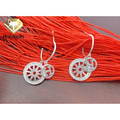 Bông tai bạc 925 Huệ Ngân - mặt trời tỏa nắng RYE140709