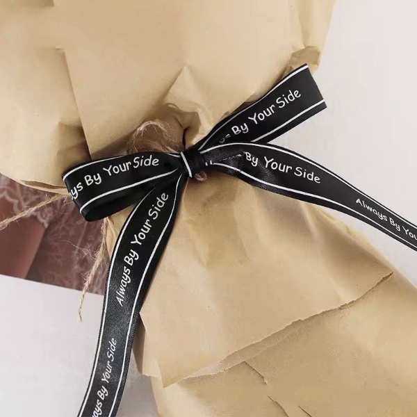Dây ruy băng lụa chữ ❤️ Always by my side❤️ 2,5 cm trang trí bó hoa, quà tặng