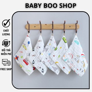 Combo 6 khăn sữa, khăn mặt sợi tre 6 lớp kích thước 30*30cm, khăn cho bé baby boo shop