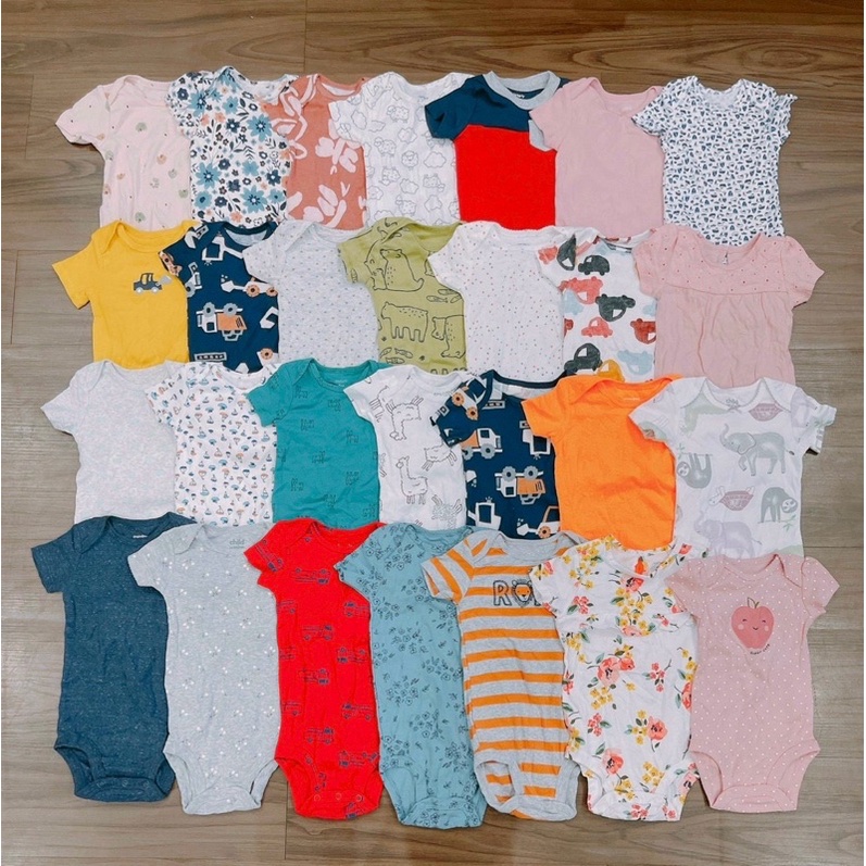 (Chọn mẫu size 3M) Bodychip Carter, bodysuit cộc tay, hai dây, cánh tiên cotton cho bé gái
