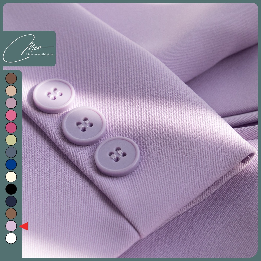 Áo blazer nữ áo vest dài tay màu tím pastel | BigBuy360 - bigbuy360.vn