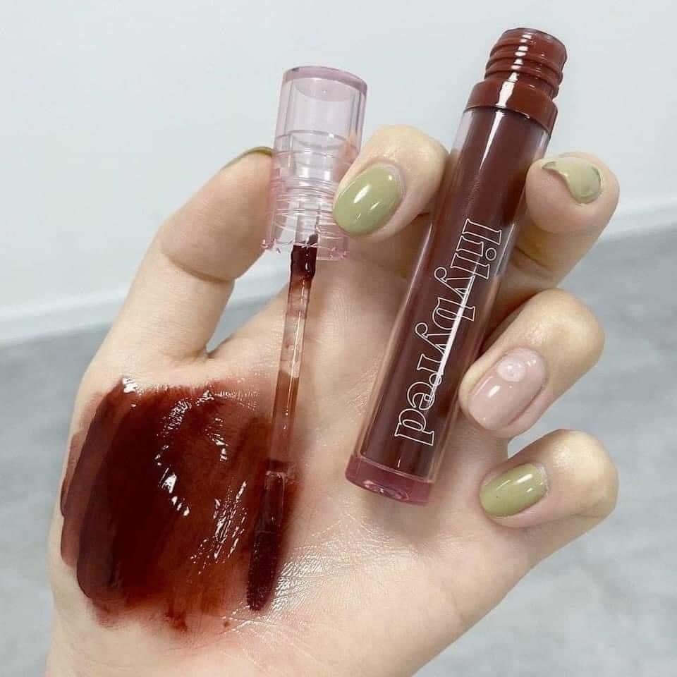 Son Tint Bóng Lilybyred Glassy Layer Fixing Tint Màu 08 Burnt Brick Đỏ Nâu Gạch CHÍNH HÃNG