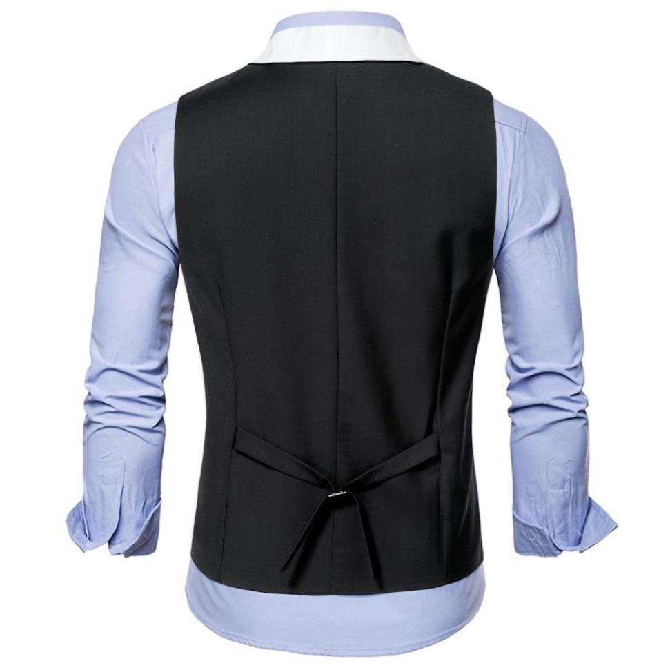 Áo vest nam Áo gile nam chất liệu Polyester độc đáo thiết kế đặc săc thanh lịch 2 hàng cúc trẻ trung năng động H66