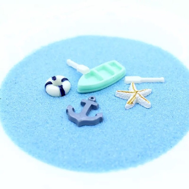Set charm biển đại dương nhỏ (thuyền, mỏ neo, sao biển, mái chèo, phao)