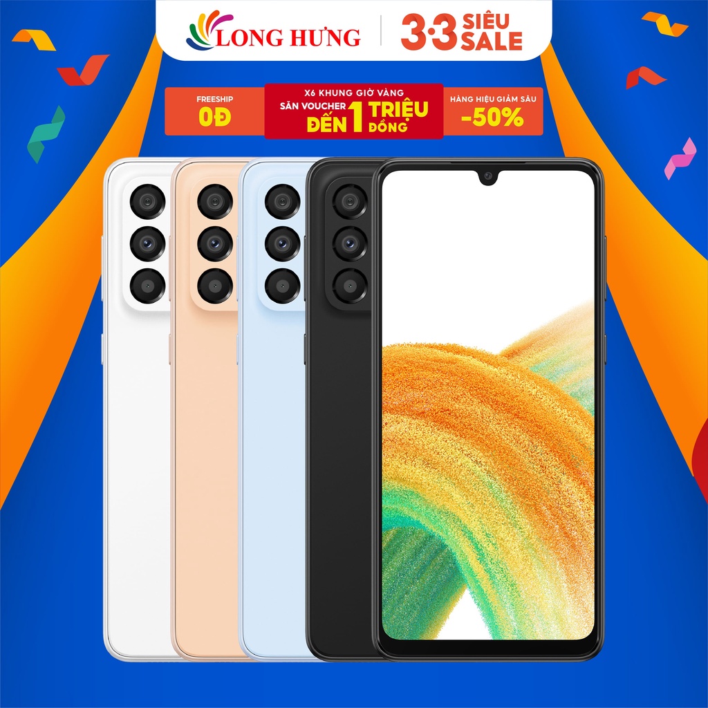 Điện thoại Samsung Galaxy A33 5G (6GB/128GB) - Hàng chính hãng - Màu sắc trẻ trung, hiệu năng ổn định