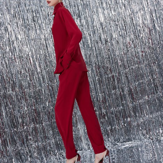 Quần suông lưng cao ly giữa, xẻ túi, khoá sau Gloria Pants | NYA STUDIO