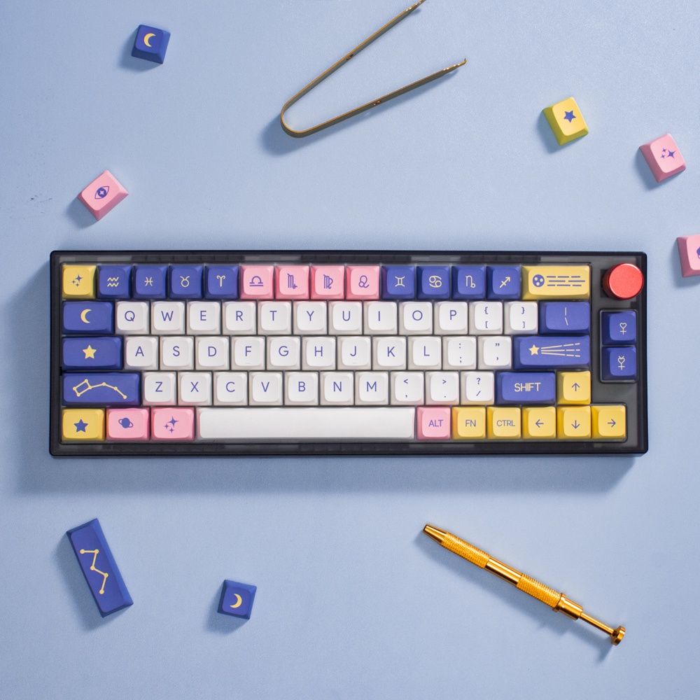 Bộ nút bàn phím cơ | Keycap XDA Astrology Purple Constellation PBT Dyesub