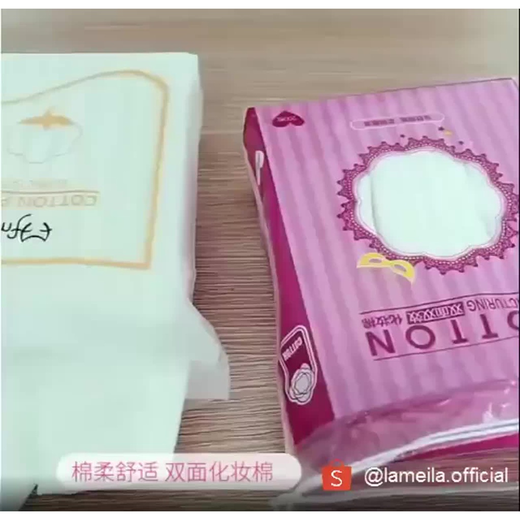 Bông tẩy trang 3 lớp Cotton Pads túi 222 miếng dùng Tất cả các loại da