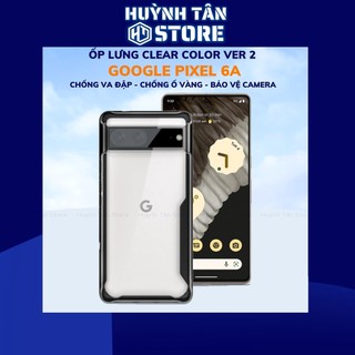 Ốp lưng google pixel 6a chống sốc clear color ver 2 viền màu lưng trong không ố vàng bảo vệ camera huỳnh tân store