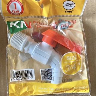 Vòi hồ nhựa kn tay đỏ - vòi nước - vòi máy giặt ø21 - ø27