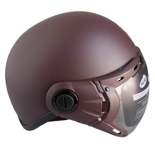 Nón bảo hiểm nửa đầu có kính cao cấp - Asia MT105K - Nâu nhám - Vòng đầu 56-58cm - Bảo hành 12 tháng