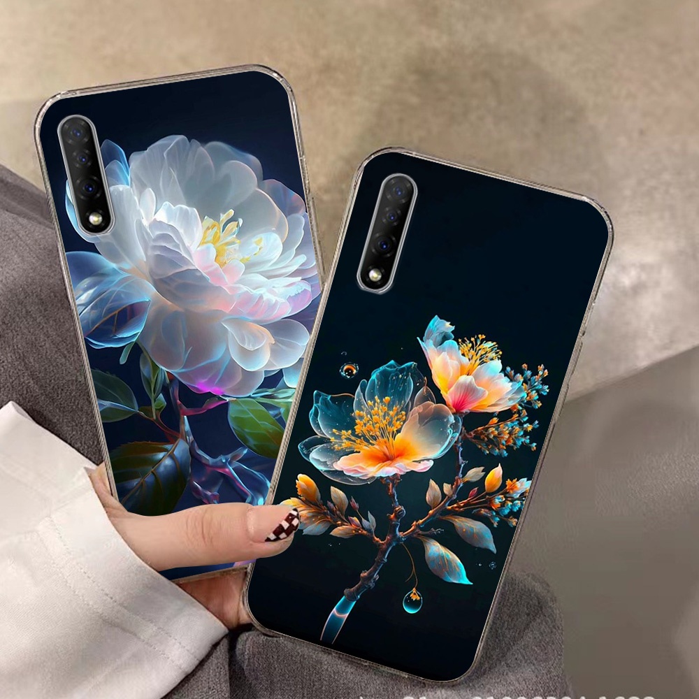 Ốp lưng vsmart Live in nhám hình hoa cỏ