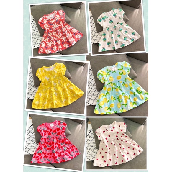9-21kg đầm váy xòe thun cotton xuất khẩu siêu mềm nhẹ cho bé gái - 031 đầm váy bé gái
