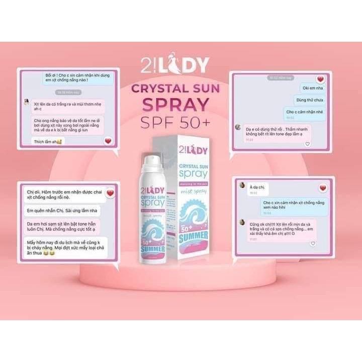 Xịt chống nắng 2!LADY 180ML - MAGIC SKIN