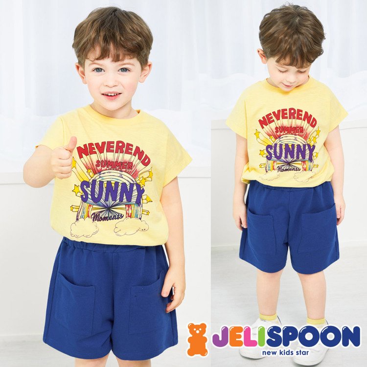Bộ hè cotton bé trai Jelispoon never end Summer BH2318