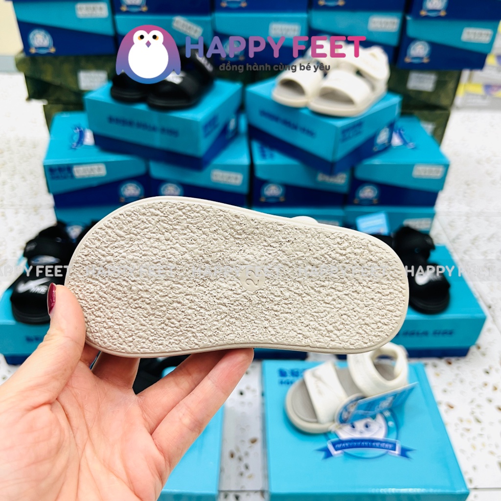 Dép quai hậu bé trai, xăng đan quai dán trẻ em cho bé 2-4 tuổi- Happy Feet No8103