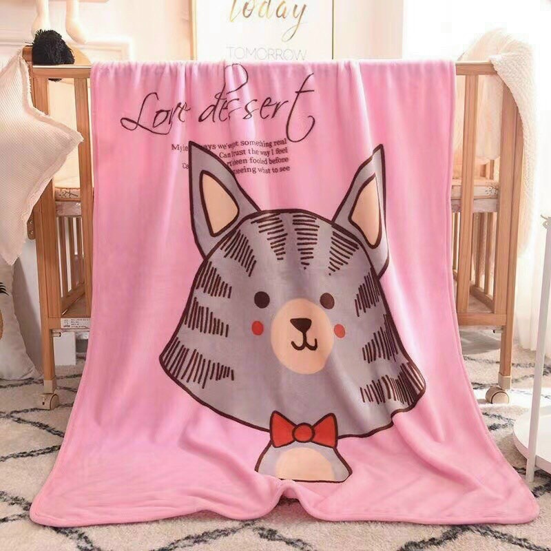 Chăn cho bé đi học chăn tuyết nhung hình ngộ nghĩnh chất tuyết nỉ nhung mềm mịn KT 1m x 1m4 Mẹ Bé Carrot