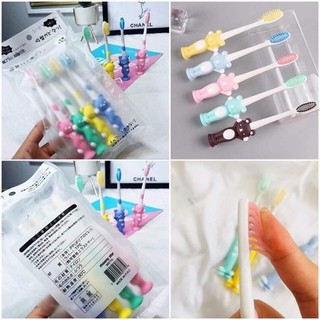 Bàn chải đánh răng ,sét 4 bàn chải đánh răng hình thú dành cho bé đầu bàn chải mềm mượt