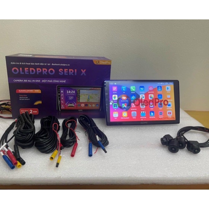 Màn Hình DVD Android Ô Tô OLEDPRO X4s Tích Hợp Camera 360 9 inch Ram 4-32 Chip 8 Nhân . Lắp Xe Ô Tô, Bh 18 Tháng