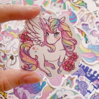 Set 10 sticker unicorn 3-9cm