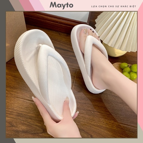 Dép Đi Biển, Dép Kẹp Nữ Mayto Đế Bánh Mì Kiểu Dáng Dép Lê Mang Nhà Tắm Không Trơn Phối Màu Dễ Thương Cute 2023 Dk - 03