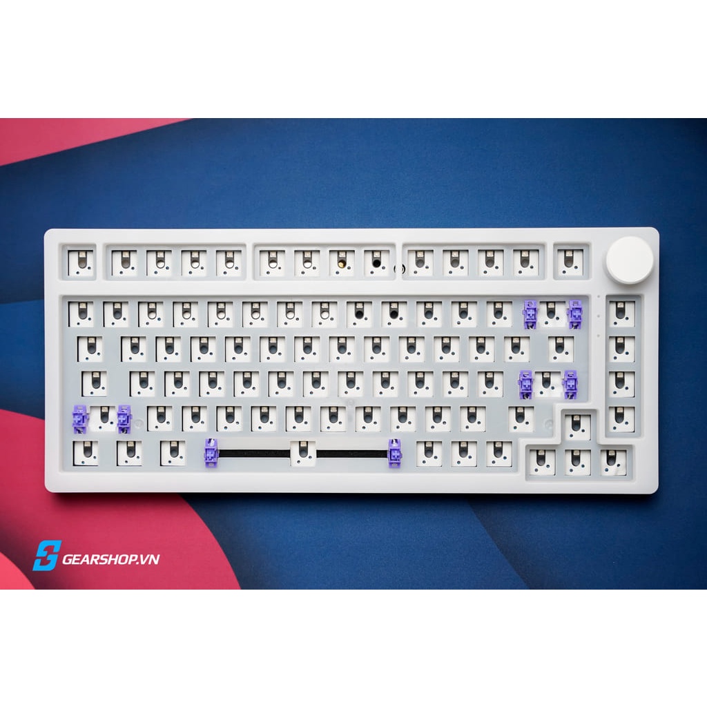 Kit Akko PC75B White | Hotswap - RGB - Led viền