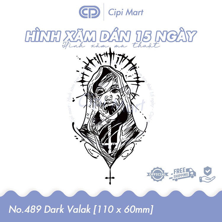 CIPI MART - Hình xăm tạm thời 15 NGÀY - chống nước, cọ xát 489
