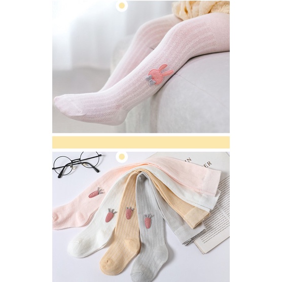Quần tất lưới cho bé gái, quần vớ đính họa tiết dễ thương size từ 6 tháng đến 8 tuổi