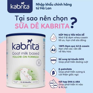 Combo 2 Lon Sữa Dê Kabrita Số 1/2/3 800g [Nhập Khẩu Hà Lan]