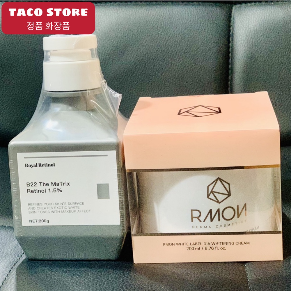 Combo Dưỡng Trắng Da Kem Body Rmon 200ml Và Kem Ủ Trắng Royal Retinol B22 200g - Taco Store