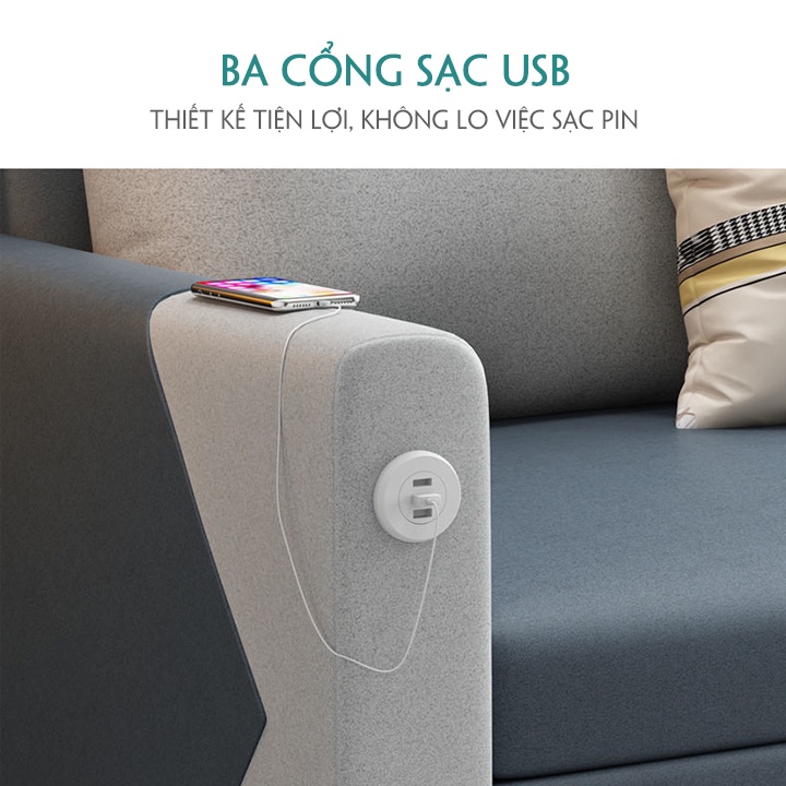 Sofa Giường Đa Năng Gấp Gọn Thành Ghế Sofa, Giường Sofa Thông Minh Có Ngăn Chứa Đồ Tiết Kiệm Không Gian - Tặng Kèm 2 Gối | BigBuy360 - bigbuy360.vn