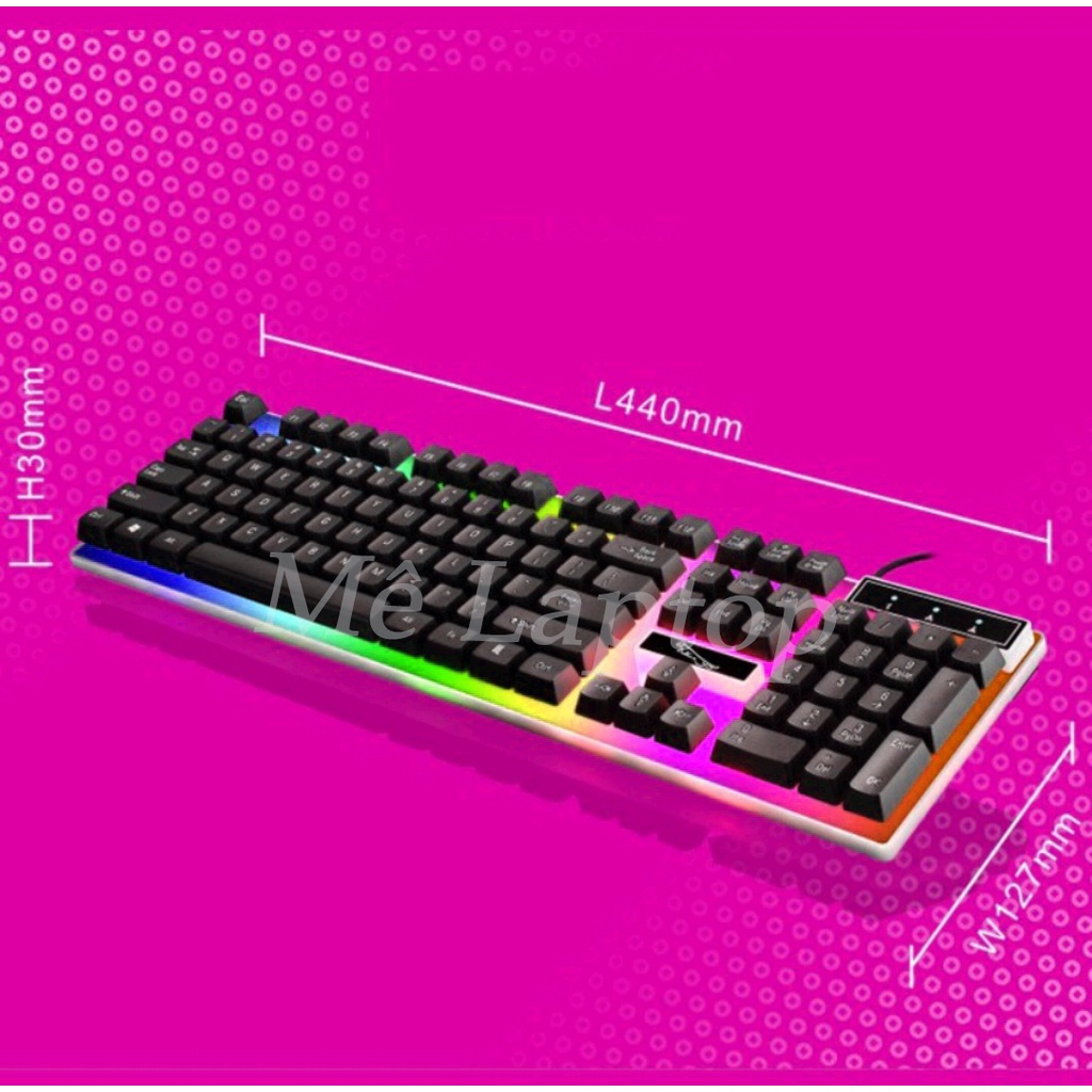 Bàn phím LED R8 1822 đẹp phù hợp cho văn phòng, chuyên dùng cho game thủ,...