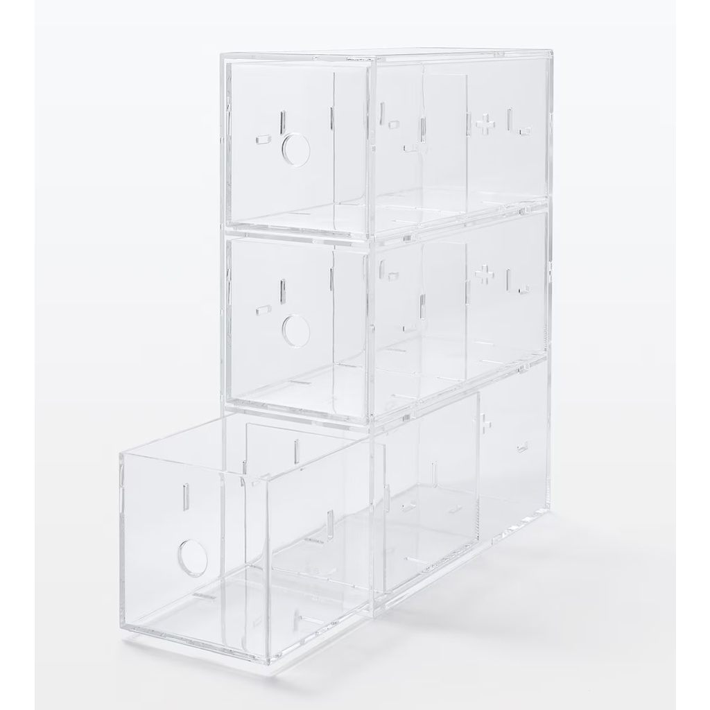 MUJI HỘP MICA LƯU TRỮ - 3 HỘC KÉO 11x24x32cm