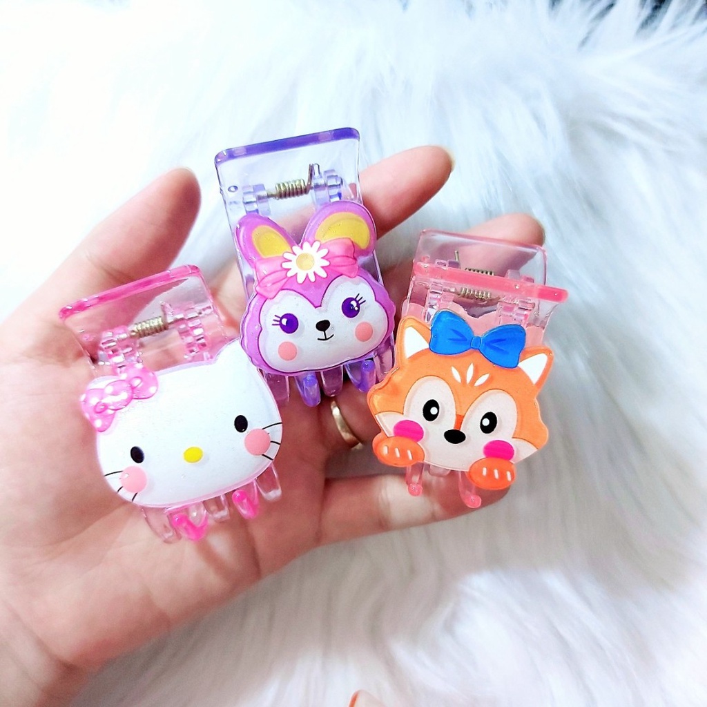 1 Kẹp Tóc Càng Cua 5 Răng Hình Thú Đáng Yêu