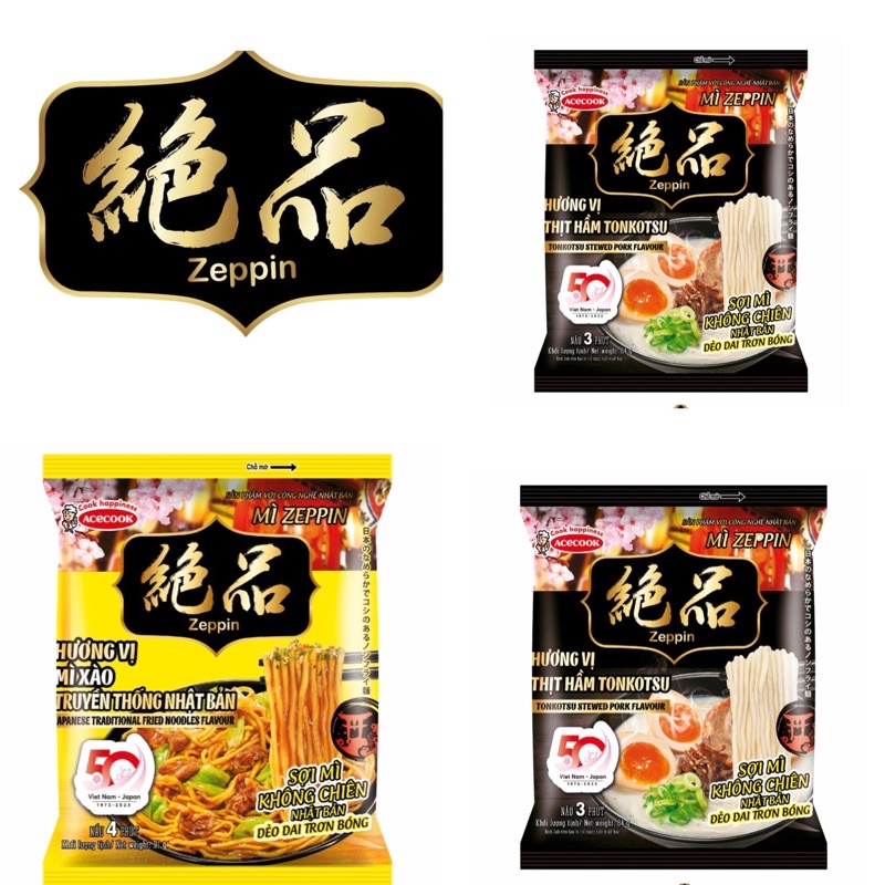 Mì xào Zeppin vị thịt hầm tonkotsu vị truyền thống