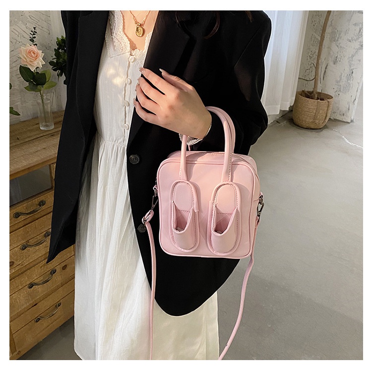 Mischa Túi Đeo Vai Hình Vuông Nhỏ Bằng Da PU Màu Trơn Thời Trang Hàng Mới