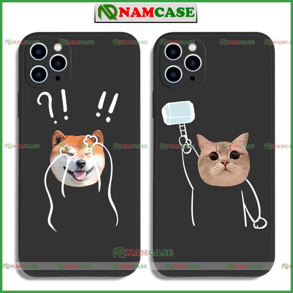 Ốp lưng iphone cặp đôi hoạt hình độc lạ chó mèo ngộ nghĩnh dễ thương đẹp cho ip 6/6s/7/8/X/XS/11/12/13/14 Pro Plus Max