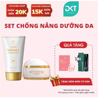 Kem chống nắng và kem Face Pháp dưỡng trắng da mặt Acosmetics làm sáng và đều màu da