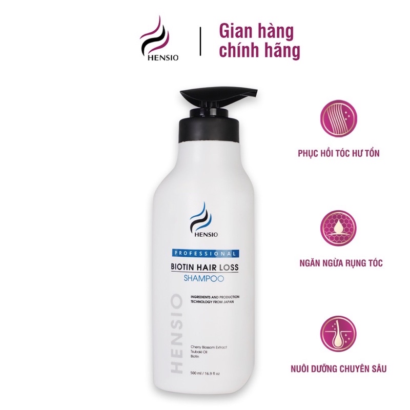 DẦU GỘI MỌC TÓC-NGĂN RỤNG TÓC HENSIO Chiết xuất từ thiên nhiên Công nghệ Nhật Bản