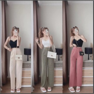 Quần len tăm ống rộng
