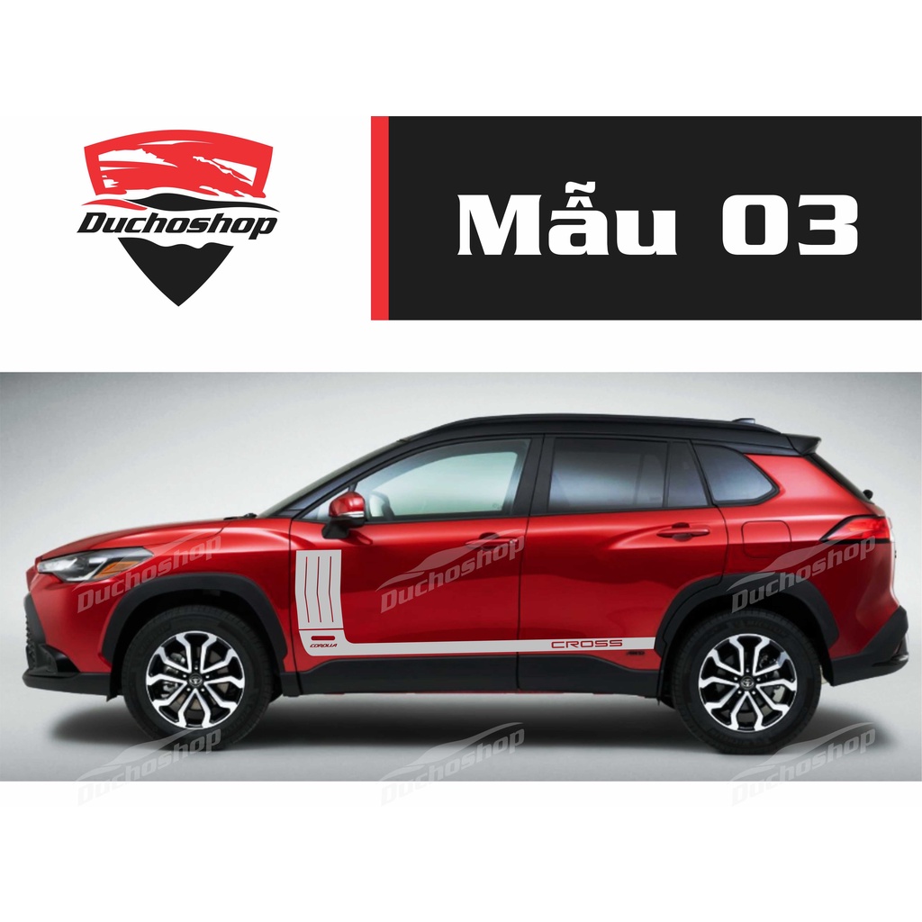 Tem dán hông xe, dán sườn xe toyota corolla cross ms001