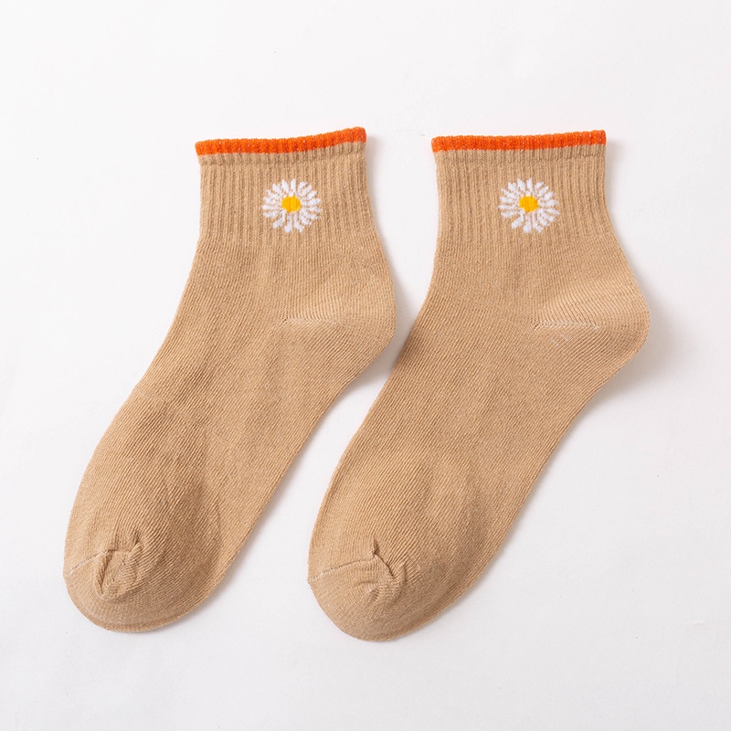 Tất vớ nữ cao cấp phong cách Hàn Quốc chất dày thêu hoa cúc MiniCat TAT602