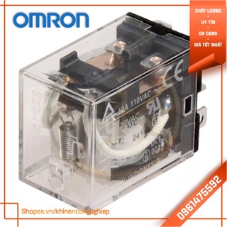 Rơ le trung gian 8 chân dẹt to omron ly2n 12v / 24v / 110v / 240v + đế ptf08a