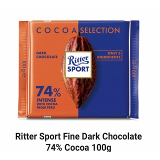 Ritter sport dark chocolate 74% cacao 100g