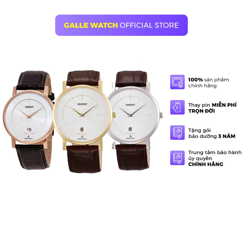 Đồng hồ nam Orient Watch Vintage Classic FGW0100 mặt kính sapphire chống xước dây da đeo tay cao cấp chính hãng