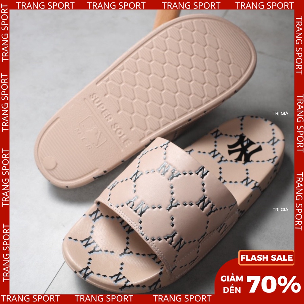 Dép MLB Nam Nữ quai ngang dia monogram Fullbox